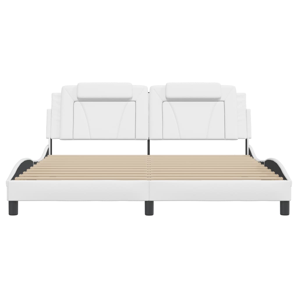 Cadre de lit avec LED sans matelas blanc 180x200 cm - XIOS