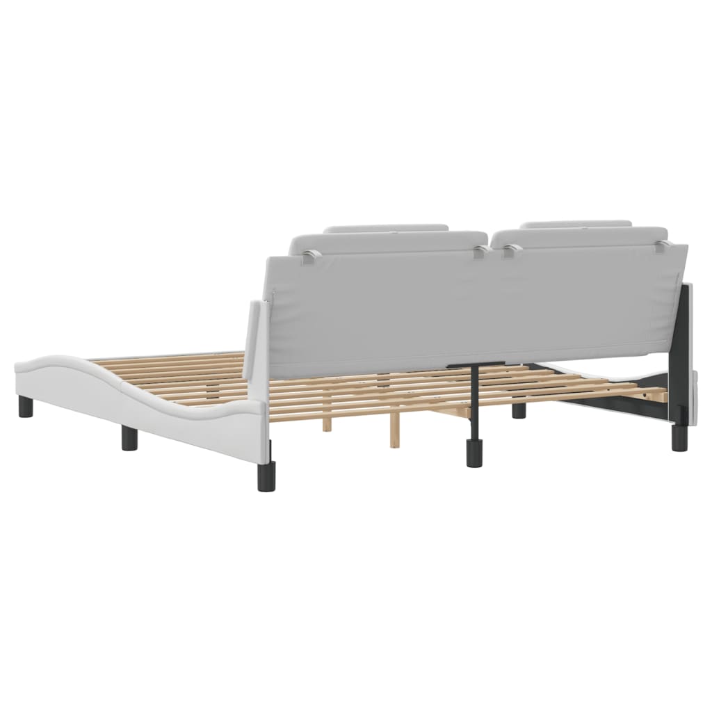 Cadre de lit avec LED sans matelas blanc 180x200 cm - XIOS