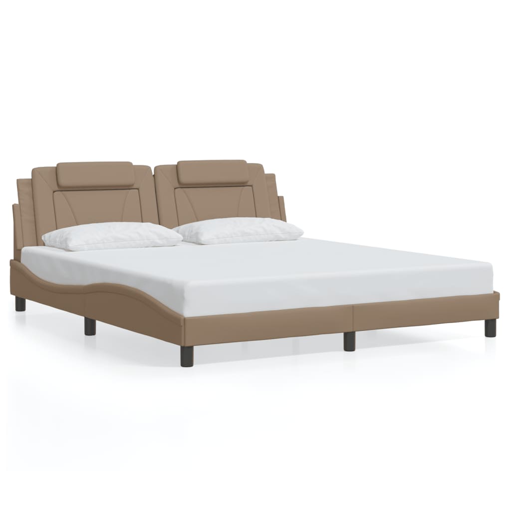 Cadre de lit avec LED sans matelas cappuccino 180x200 cm - XIOS