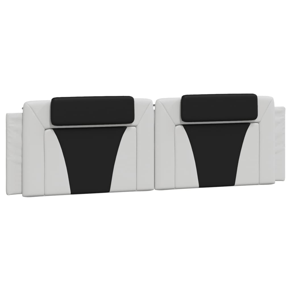 Cadre de lit avec LED sans matelas blanc et noir 180x200 cm - XIOS