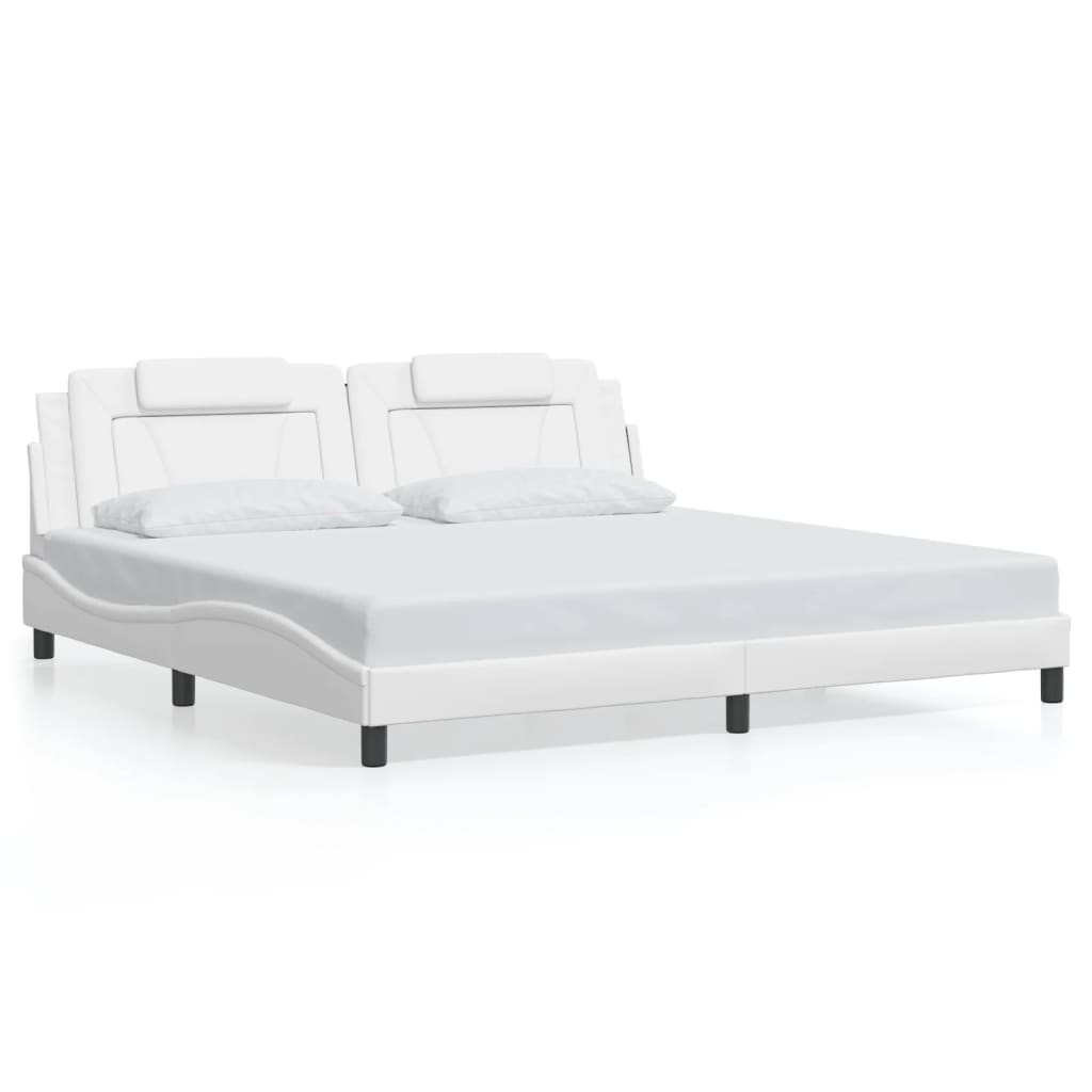Cadre de lit avec LED sans matelas blanc 200x200 cm - XIOS