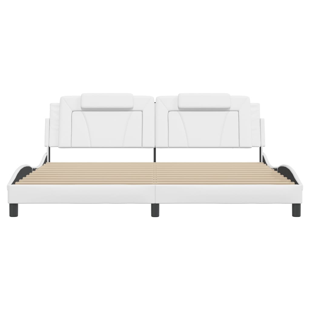 Cadre de lit avec LED sans matelas blanc 200x200 cm - XIOS