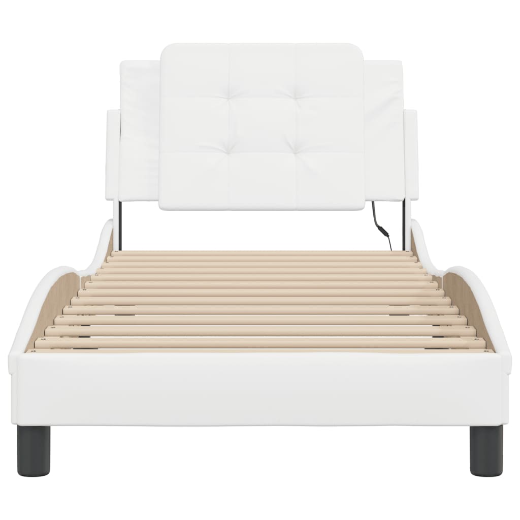 Cadre de lit avec LED sans matelas blanc 80x200 cm - XIOS