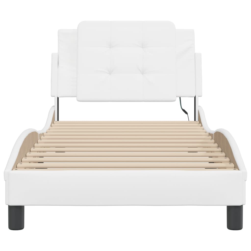 Cadre de lit avec LED sans matelas Zadar blanc 90x190 cm - XIOS