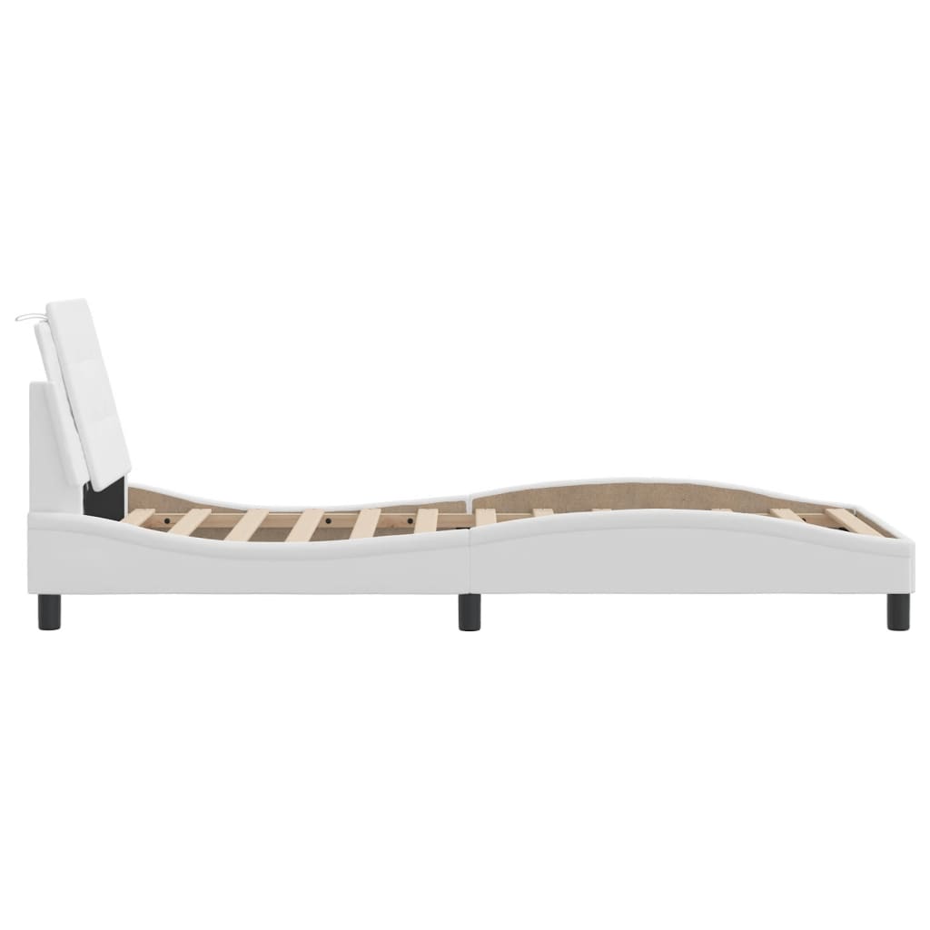 Cadre de lit avec LED sans matelas Zadar blanc 90x190 cm - XIOS