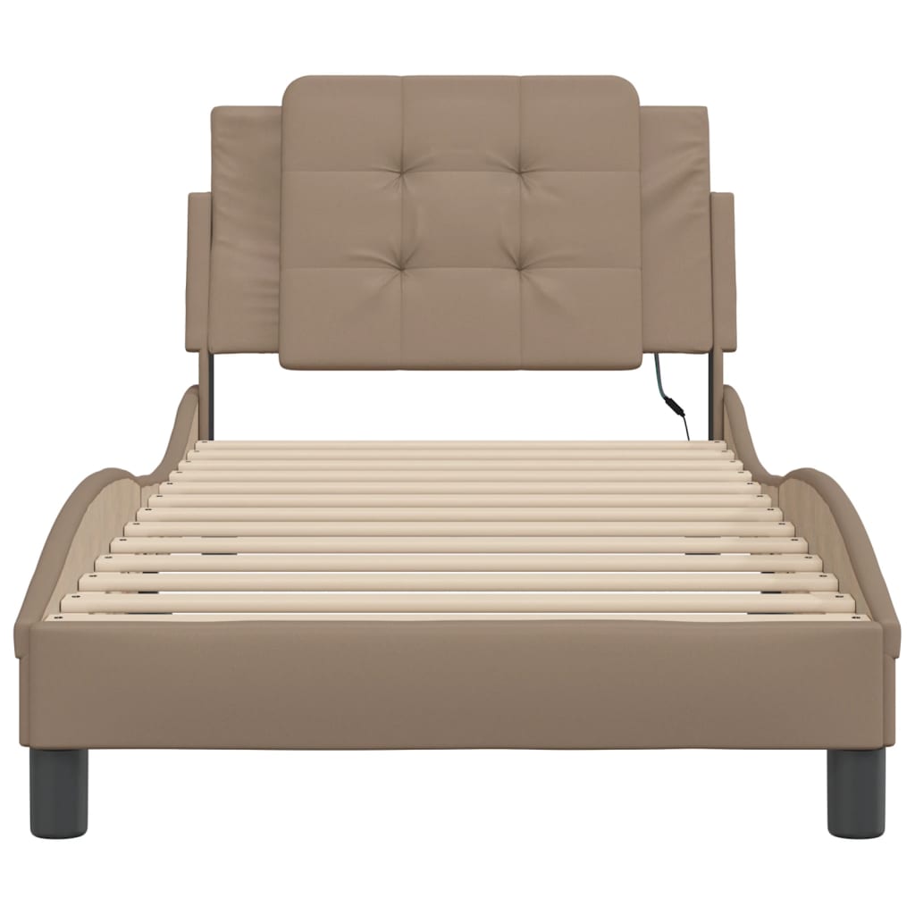 Cadre de lit avec LED sans matelas Zadar cappuccino 90x190 cm - XIOS