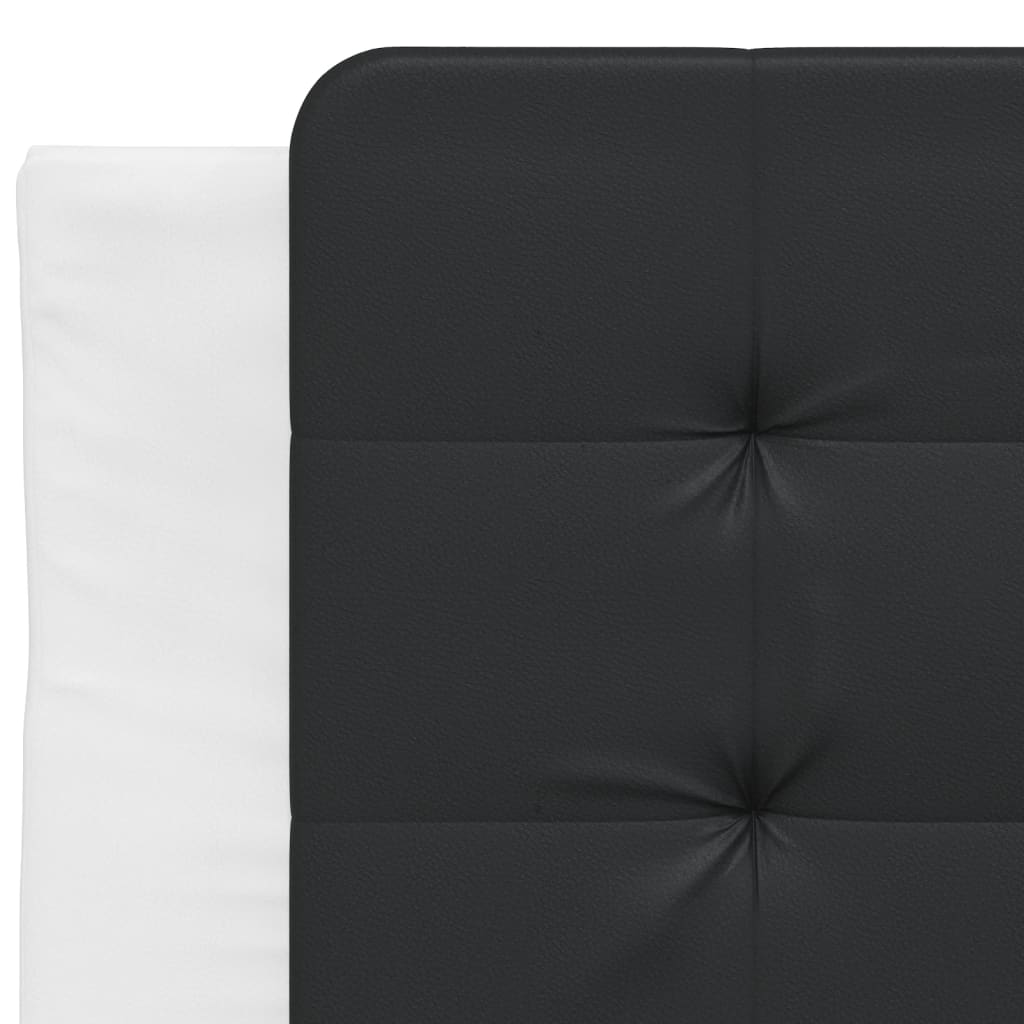 Cadre de lit avec LED sans matelas blanc et noir 90x200 cm - XIOS