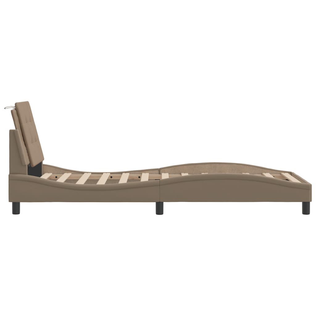 Cadre de lit avec LED sans matelas cappuccino 100x200 cm - XIOS