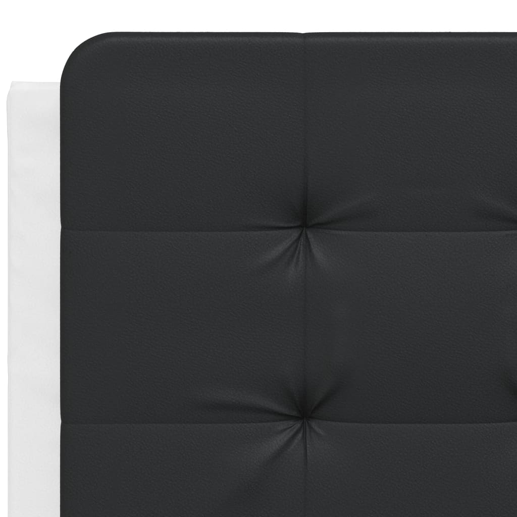 Cadre de lit avec LED sans matelas blanc et noir 140x190 cm - XIOS