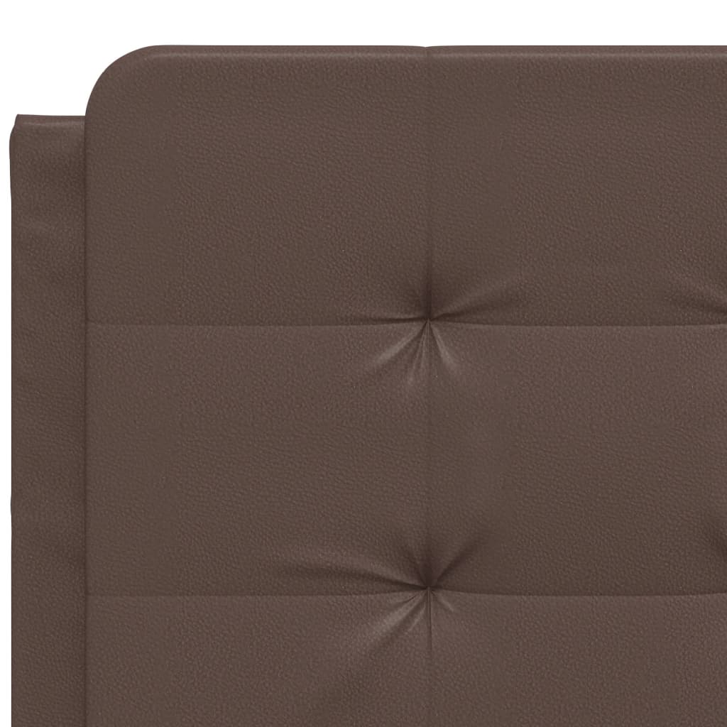Cadre de lit avec LED sans matelas marron 140x200 cm - XIOS