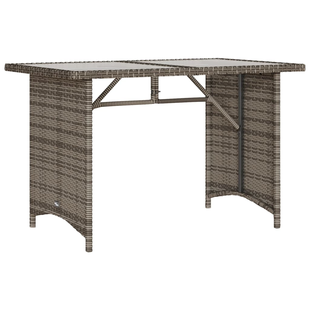 Salon de jardin 6 pcs avec coussins gris résine tressée