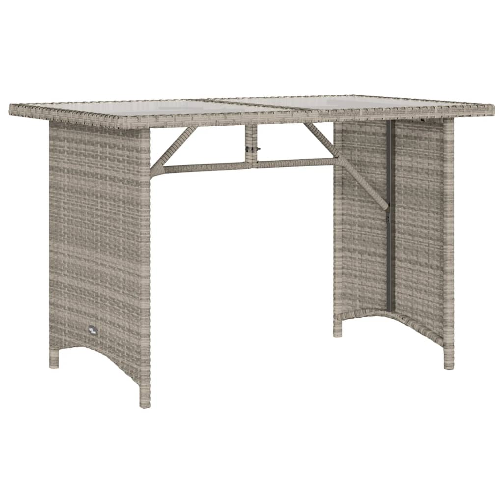 Salon de jardin 6 pcs avec coussins gris clair résine tressée
