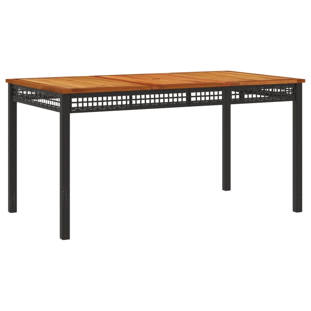 Ensemble à manger de jardin avec coussins 3 pcs Noir