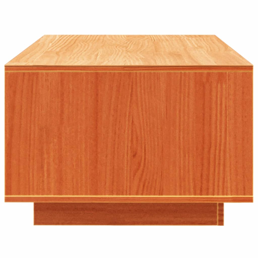 Table basse cire marron 110x50x33,5 cm bois massif de pin - XIOS
