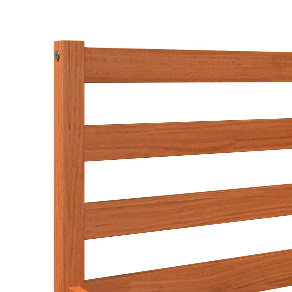 Cadre de lit sans matelas cire marron 180x200cm bois pin massif - XIOS