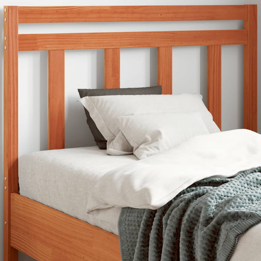 Tête de lit cire marron 100 cm bois massif de pin - XIOS