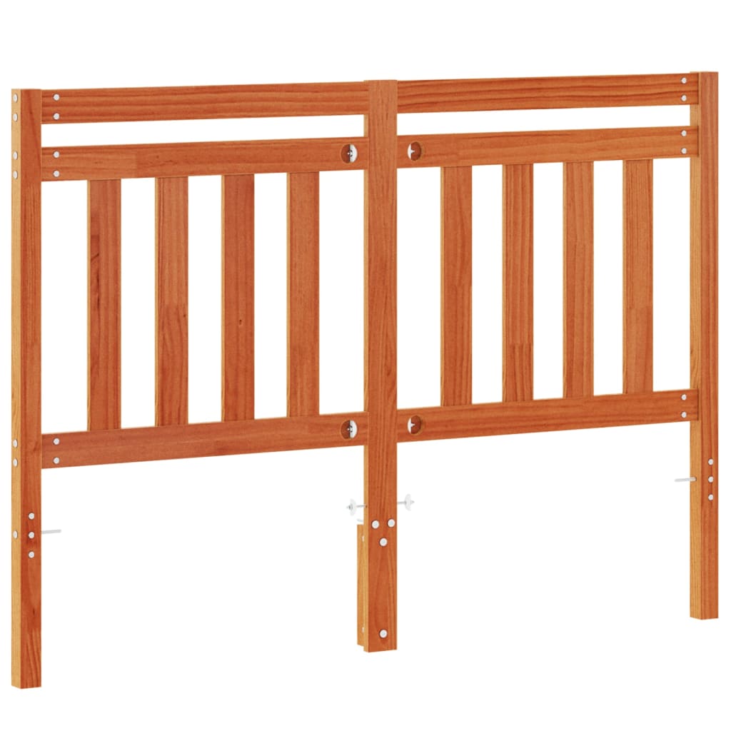 Tête de lit cire marron 135 cm bois massif de pin - XIOS