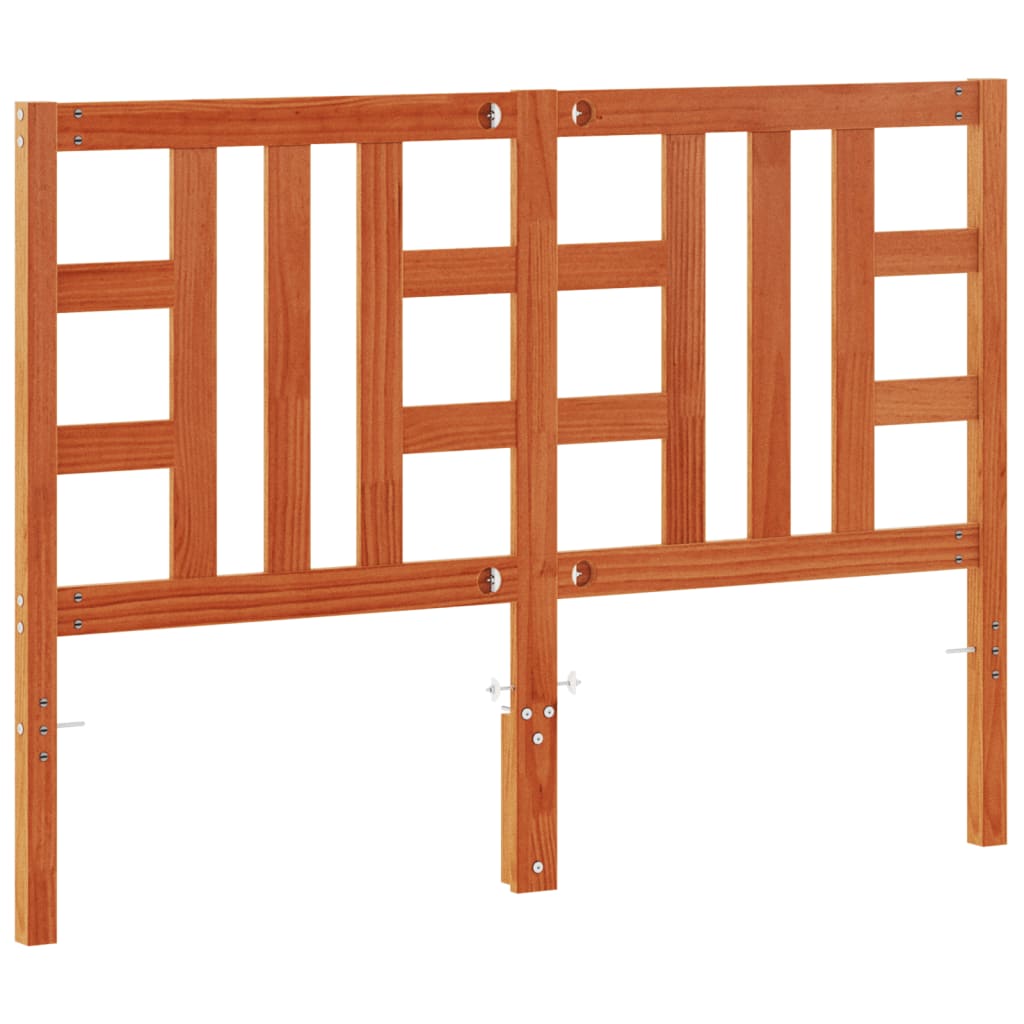Tête de lit cire marron 135 cm bois massif de pin - XIOS