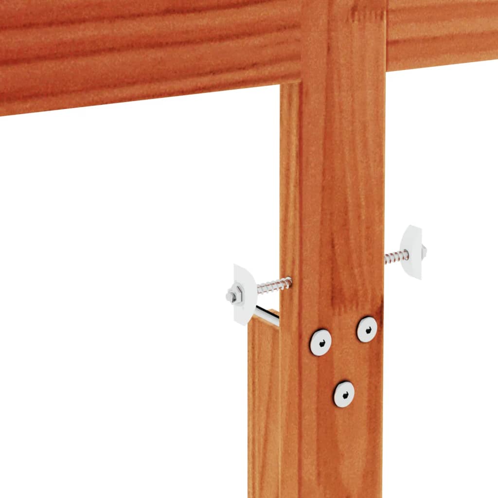 Tête de lit cire marron 135 cm bois massif de pin - XIOS