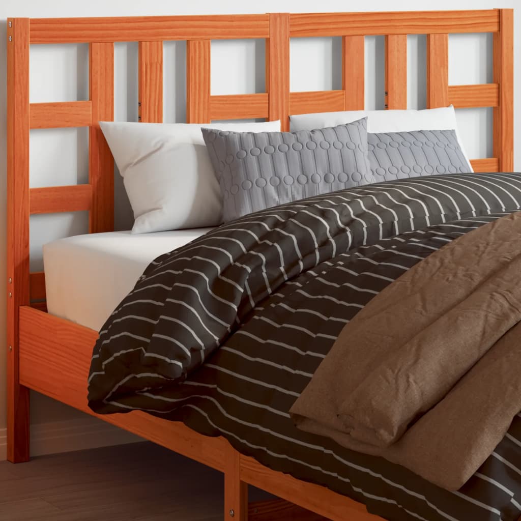 Tête de lit cire marron 135 cm bois massif de pin - XIOS