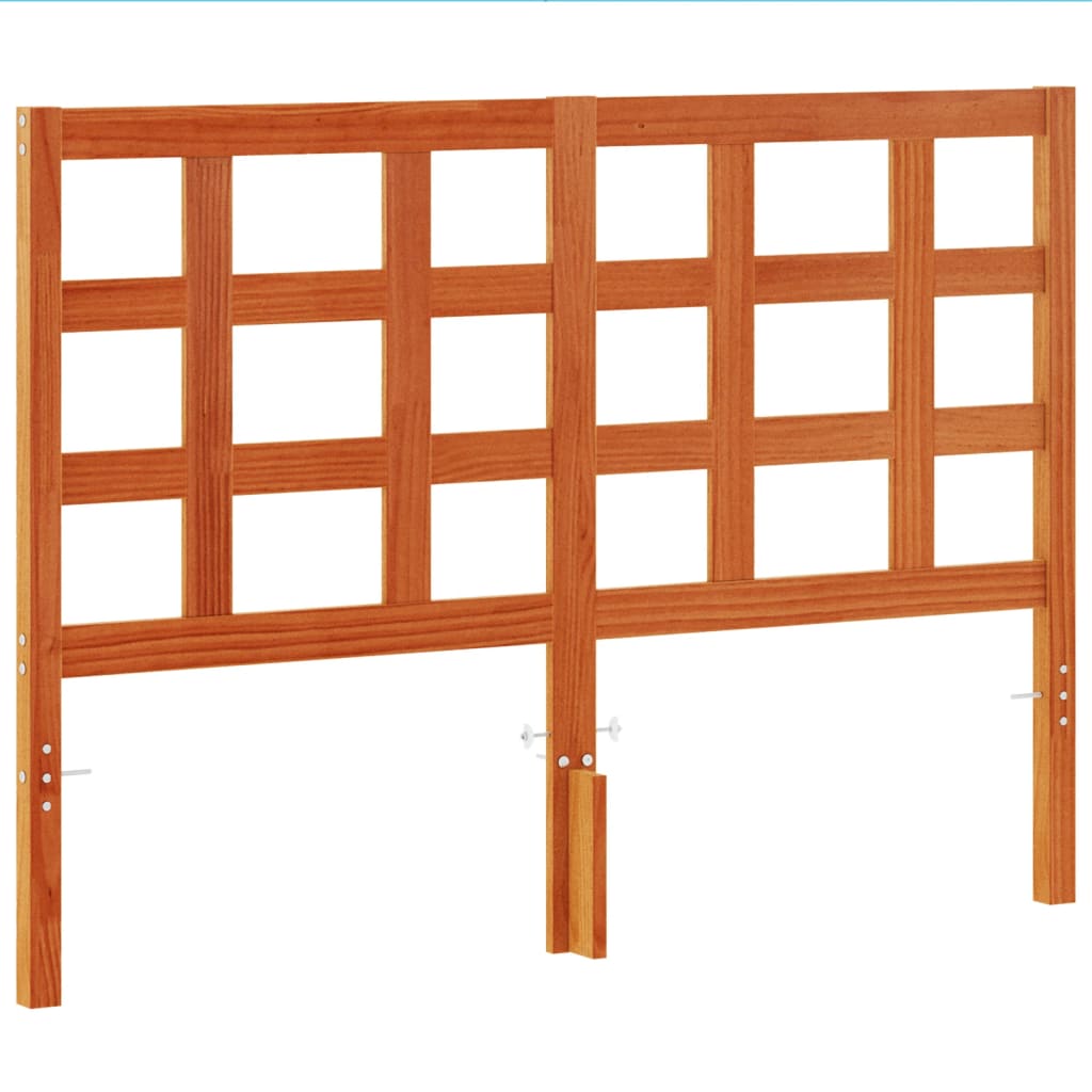 Tête de lit cire marron 135 cm bois massif de pin - XIOS