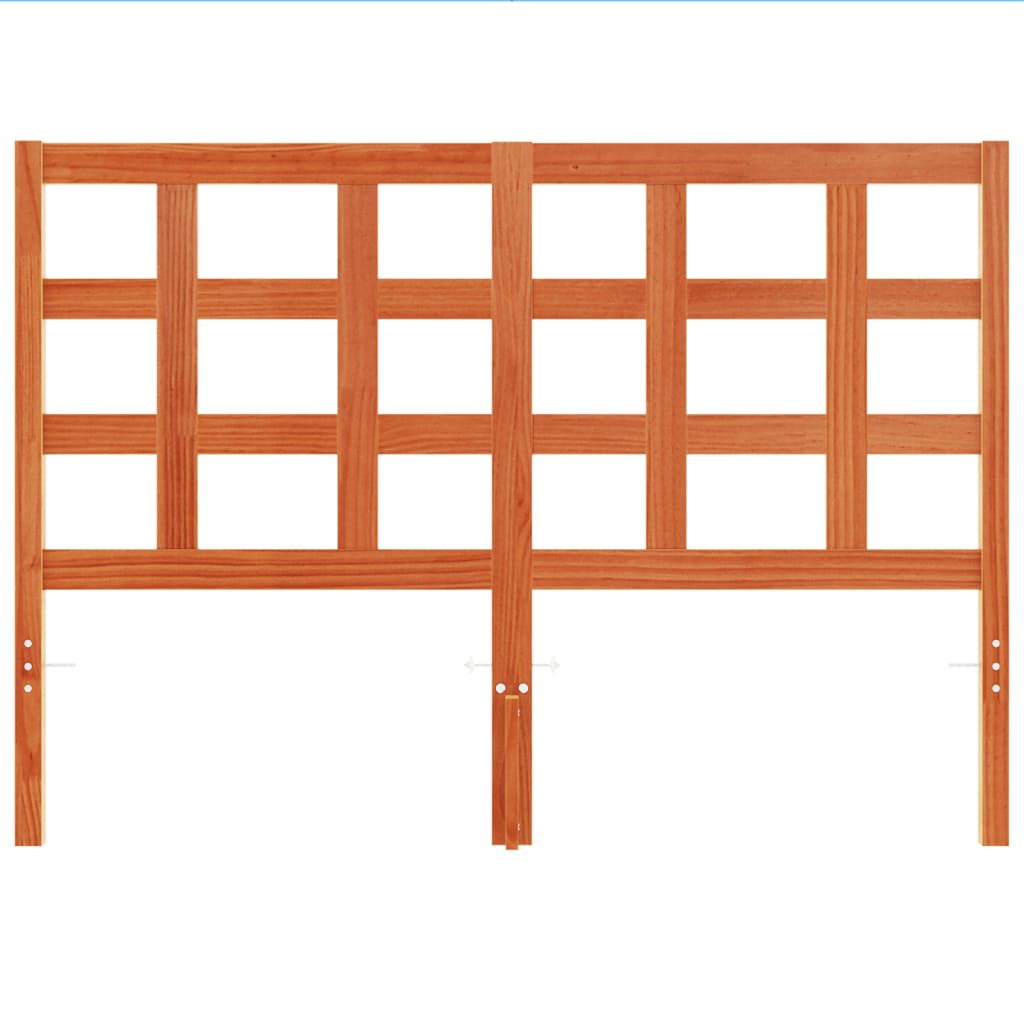 Tête de lit cire marron 135 cm bois massif de pin - XIOS