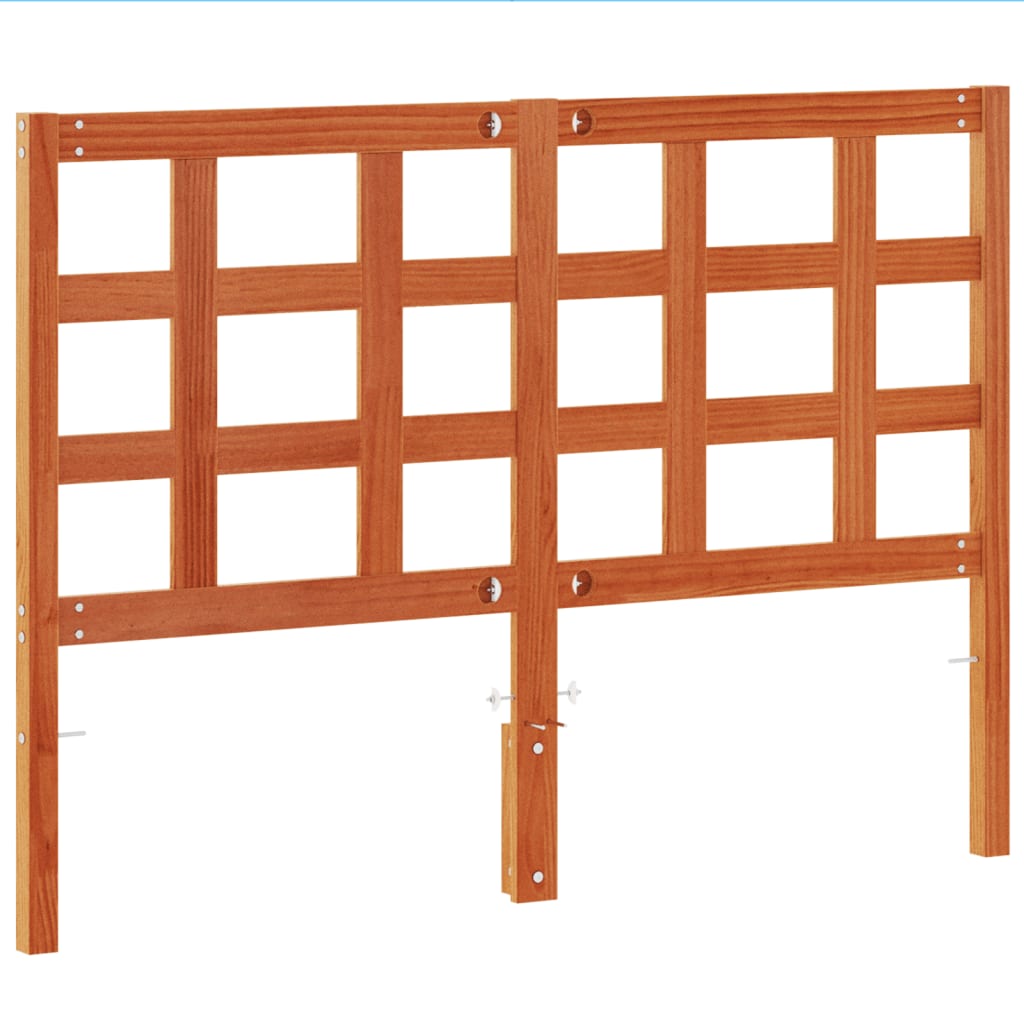 Tête de lit cire marron 135 cm bois massif de pin - XIOS