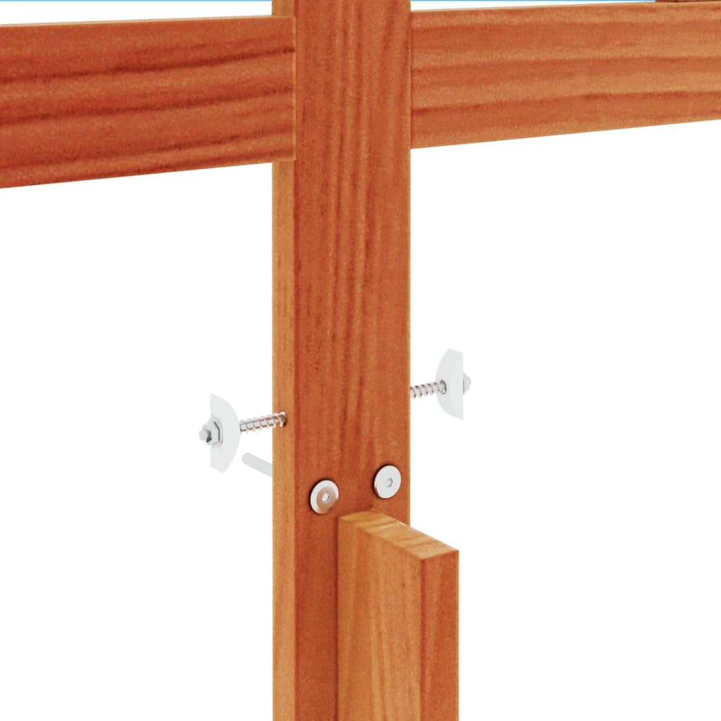 Tête de lit cire marron 135 cm bois massif de pin - XIOS