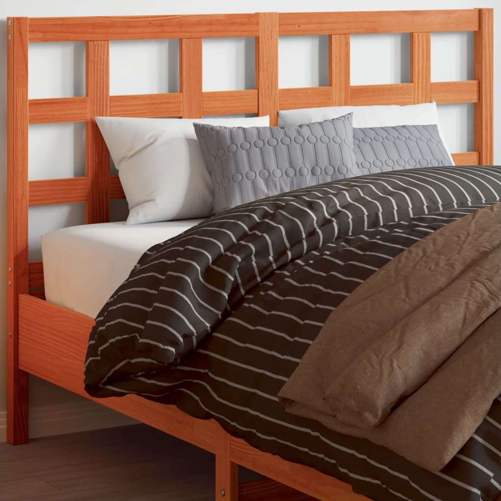 Tête de lit cire marron 135 cm bois massif de pin - XIOS