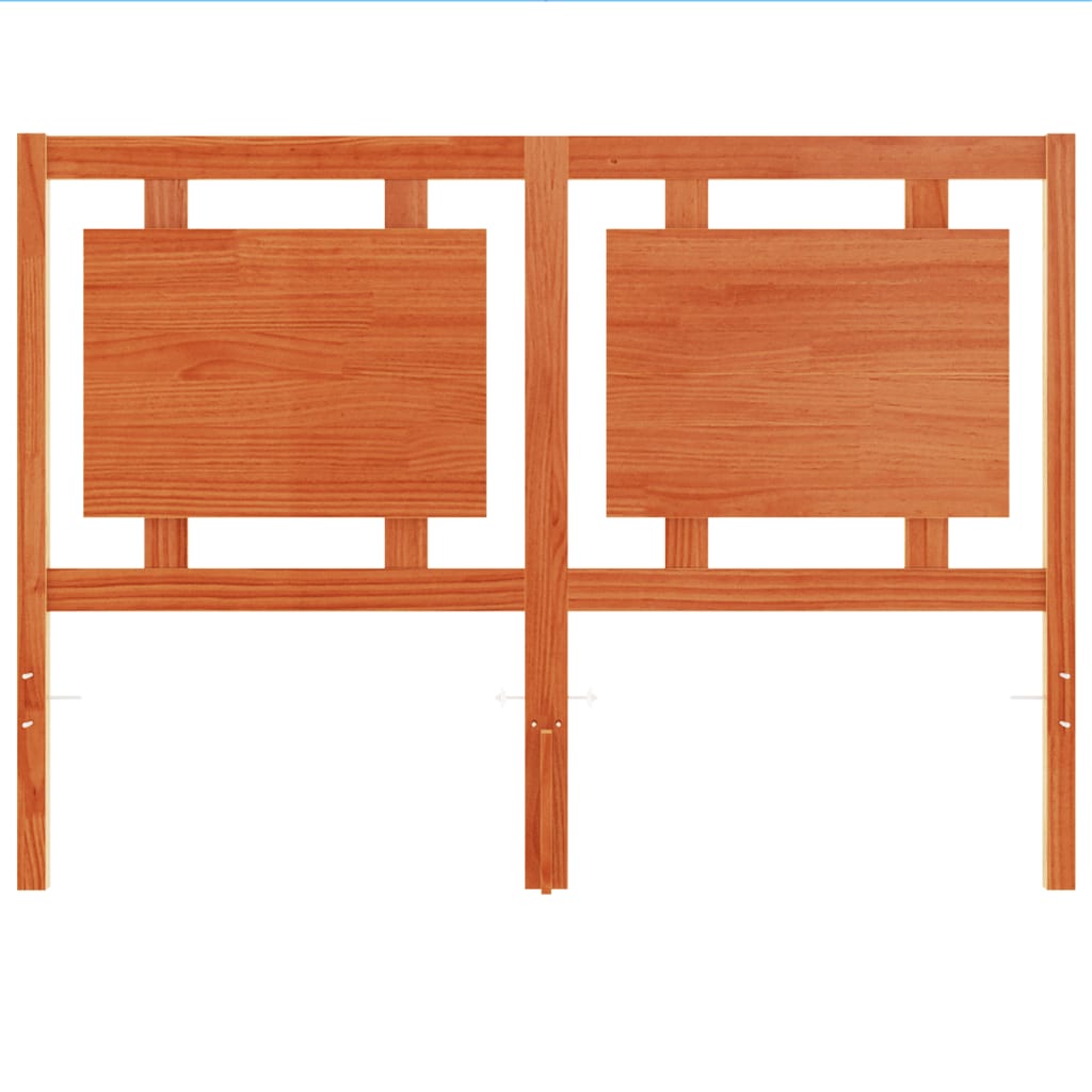 Tête de lit cire marron 135 cm bois massif de pin - XIOS