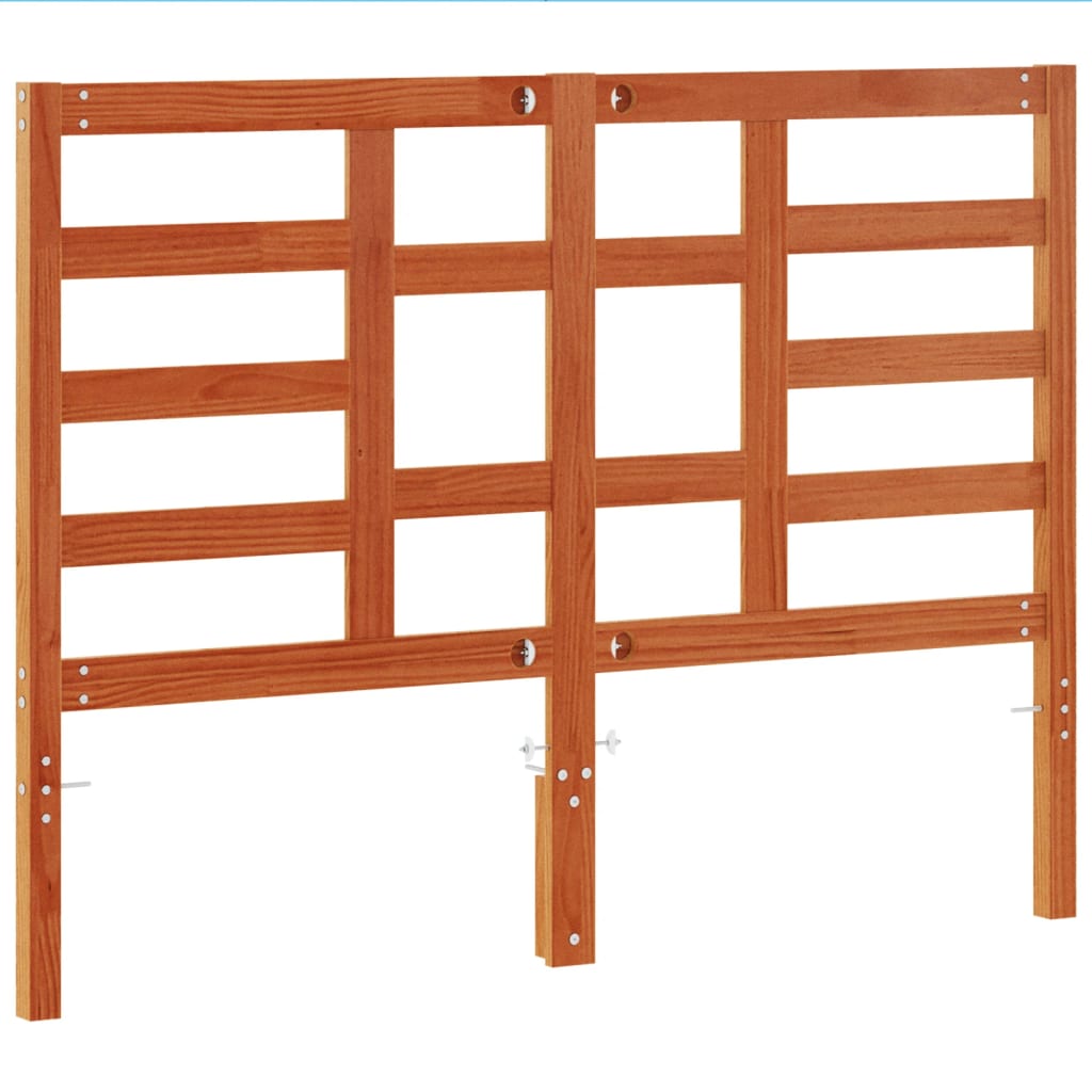 Tête de lit cire marron 135 cm bois massif de pin - XIOS