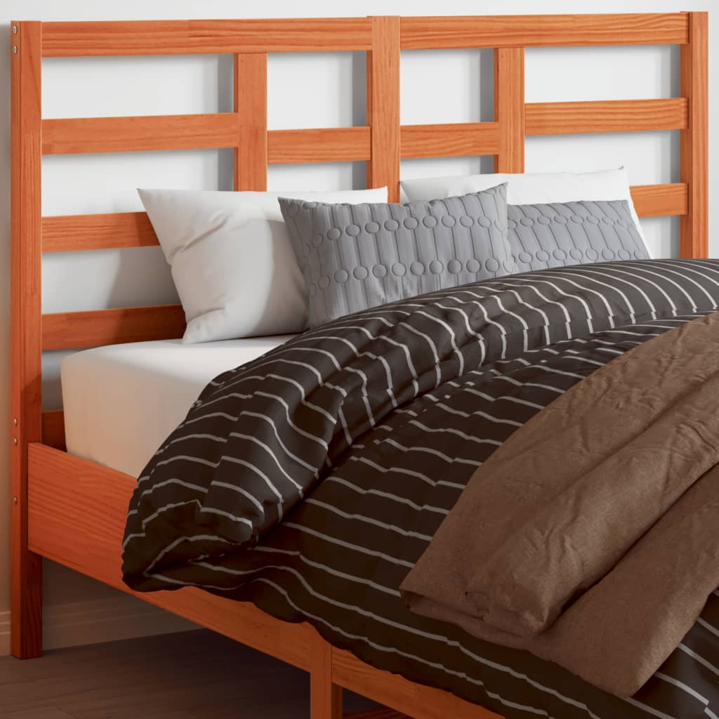 Tête de lit cire marron 135 cm bois massif de pin - XIOS