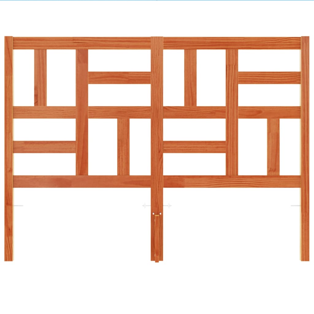 Tête de lit cire marron 135 cm bois massif de pin - XIOS