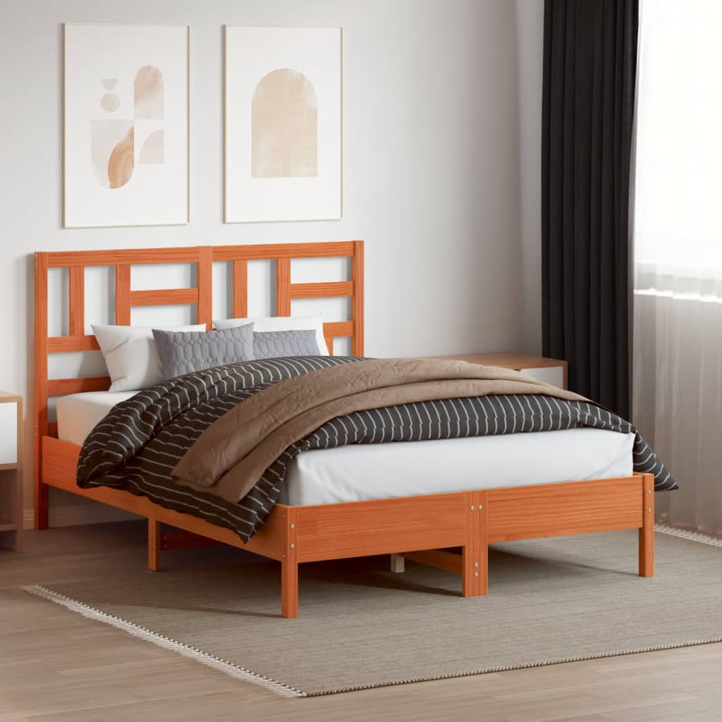 Tête de lit cire marron 160 cm bois massif de pin - XIOS