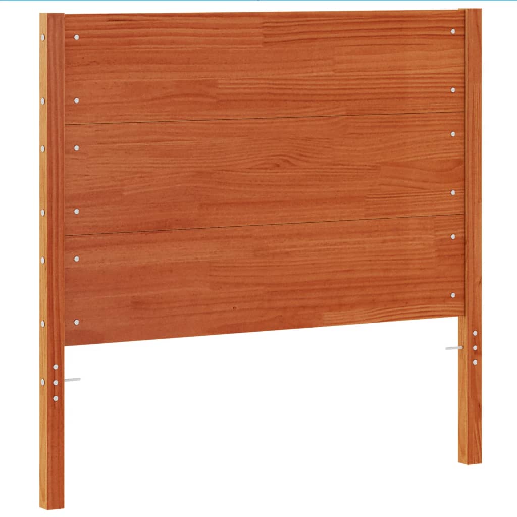 Tête de lit cire marron 100 cm bois massif de pin - XIOS