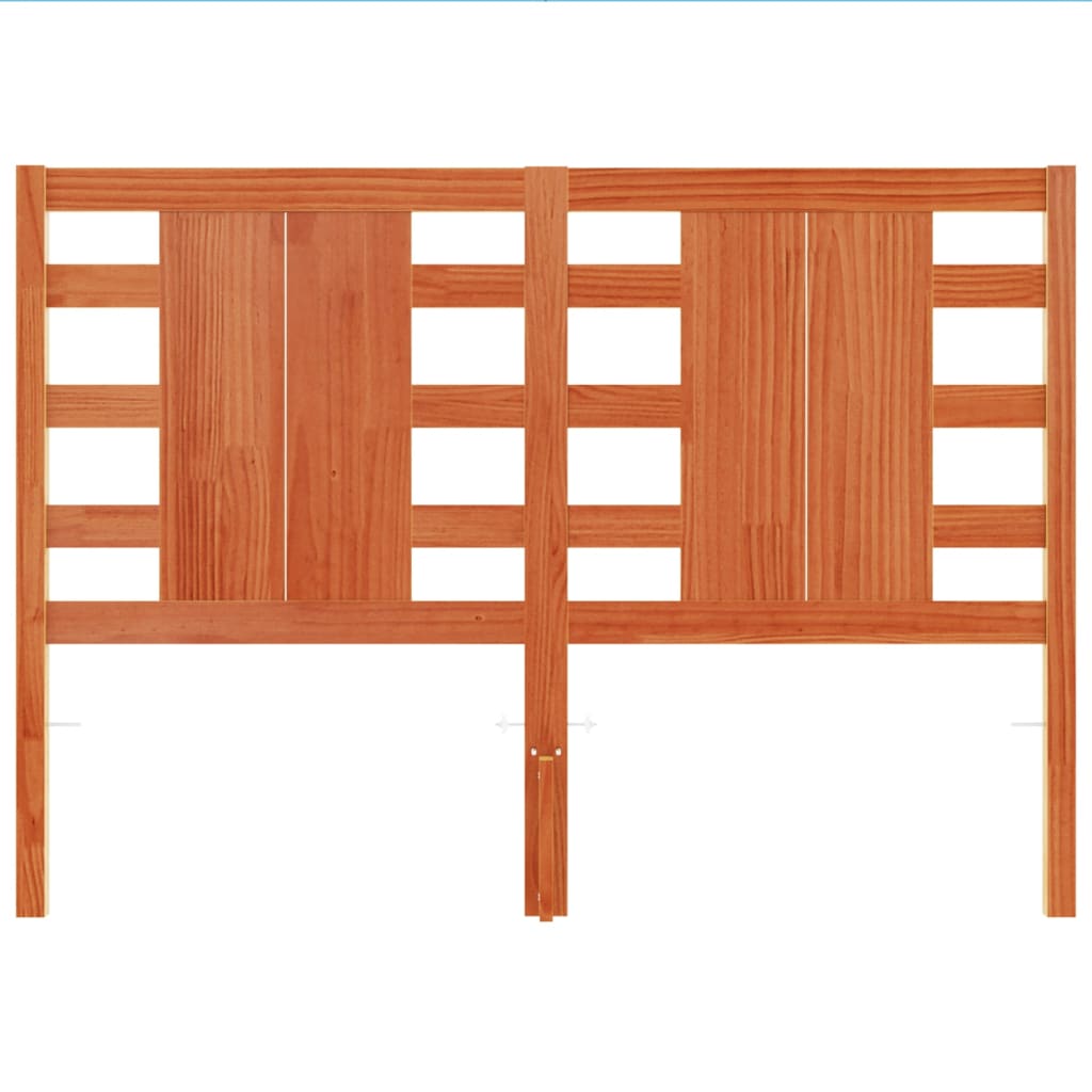 Tête de lit cire marron 135 cm bois massif de pin - XIOS