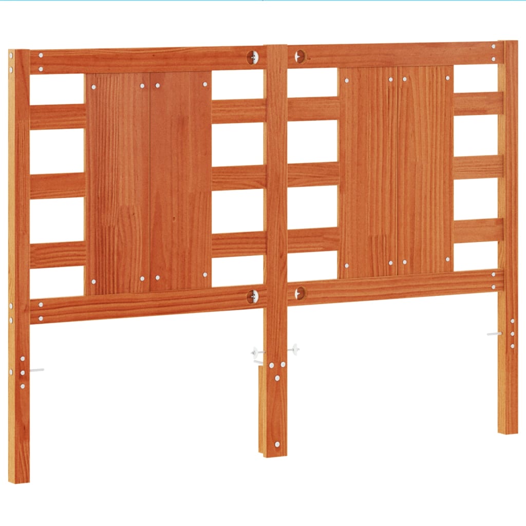 Tête de lit cire marron 135 cm bois massif de pin - XIOS