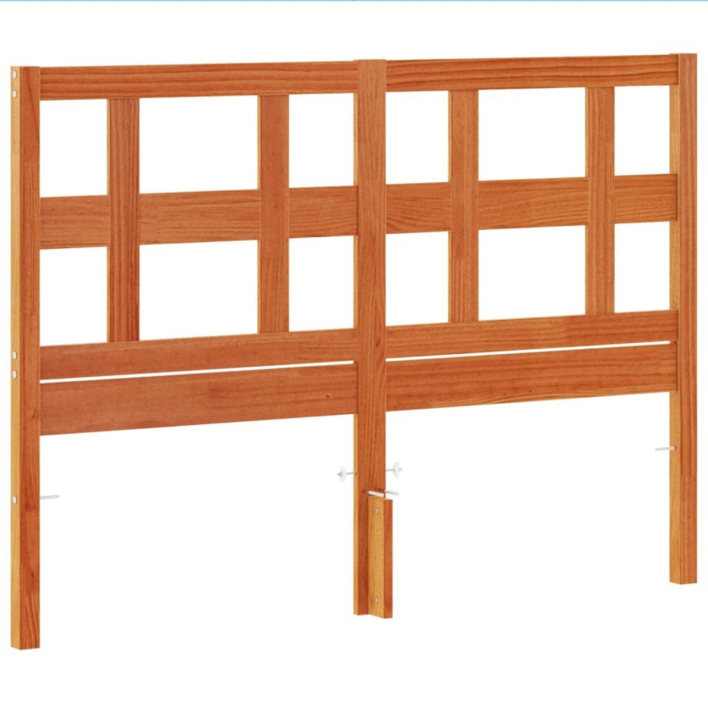 Tête de lit cire marron 135 cm bois massif de pin - XIOS