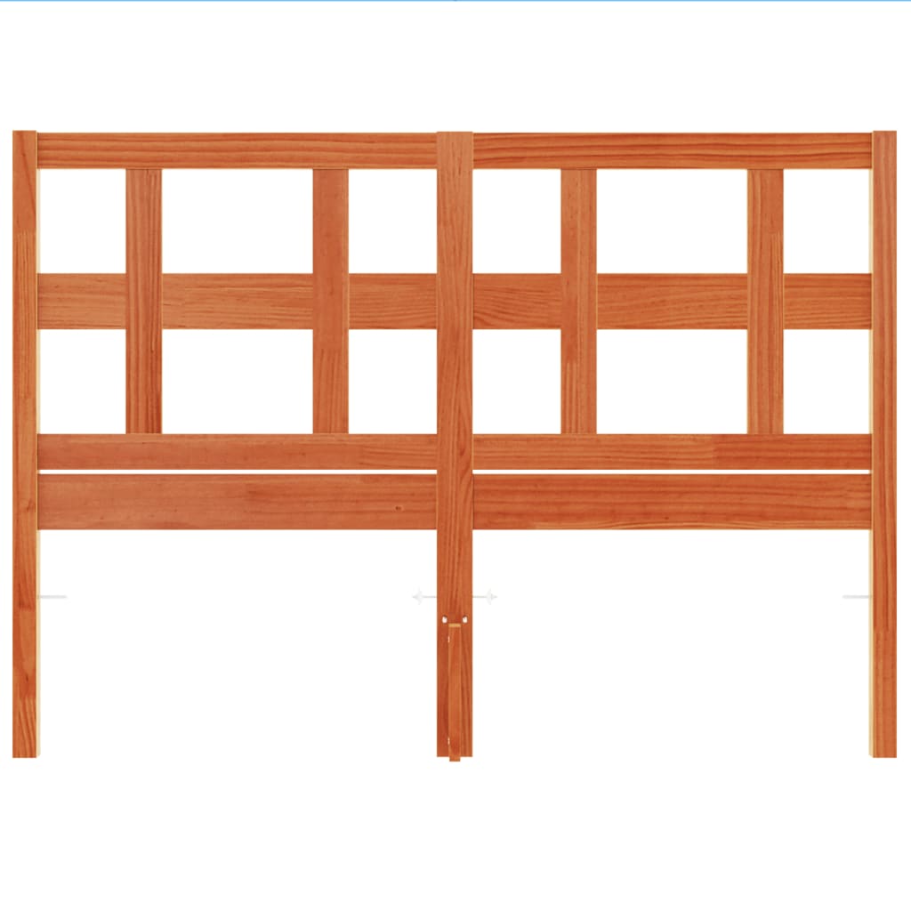 Tête de lit cire marron 135 cm bois massif de pin - XIOS