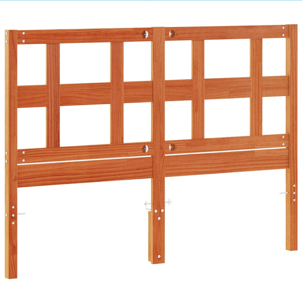 Tête de lit cire marron 135 cm bois massif de pin - XIOS