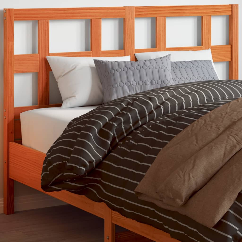 Tête de lit cire marron 135 cm bois massif de pin - XIOS