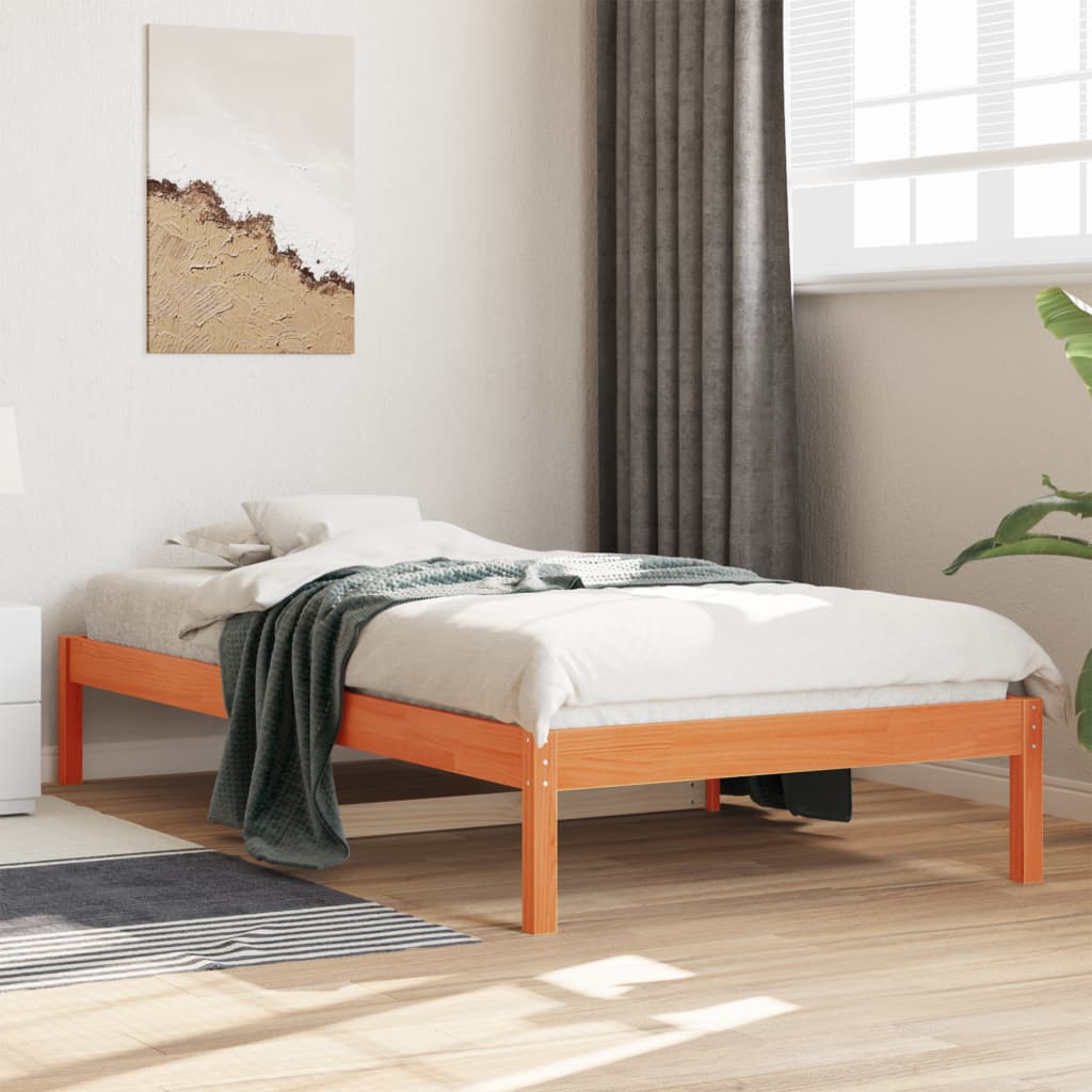 Lit de jour sans matelas cire marron 90x200 cm bois pin massif - XIOS