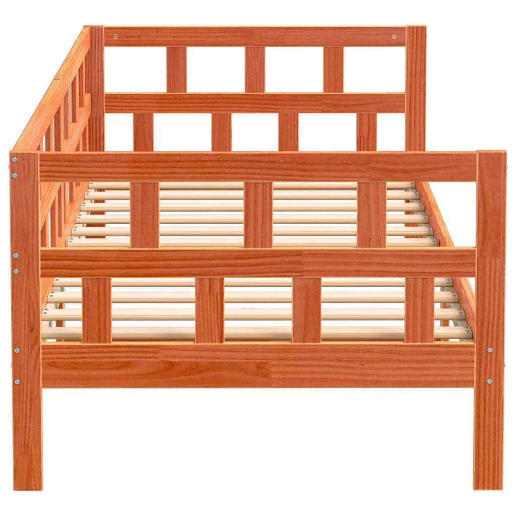 Lit de jour sans matelas cire marron 90x200 cm bois pin massif - XIOS