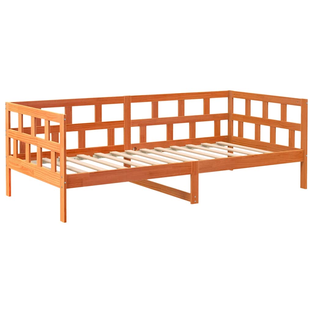 Lit de jour sans matelas cire marron 80x200 cm bois pin massif - XIOS