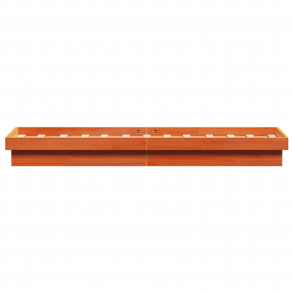 Cadre de lit à LED sans matelas 100x200 cm bois massif - XIOS