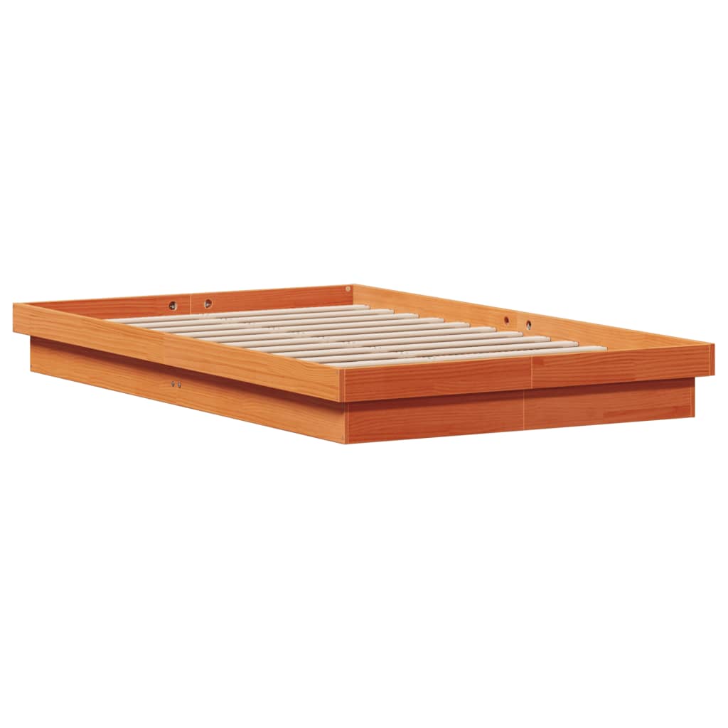 Cadre de lit à LED sans matelas 120x200 cm bois massif - XIOS