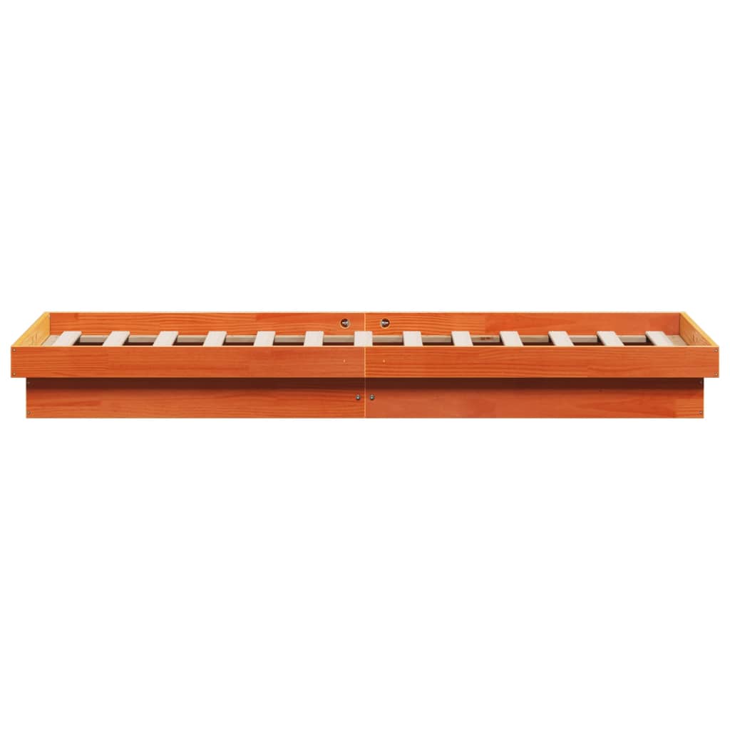 Cadre de lit à LED sans matelas 120x200 cm bois massif - XIOS
