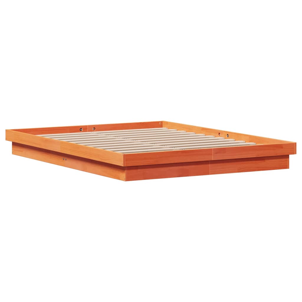Cadre de lit à LED sans matelas 150x200 cm bois massif - XIOS
