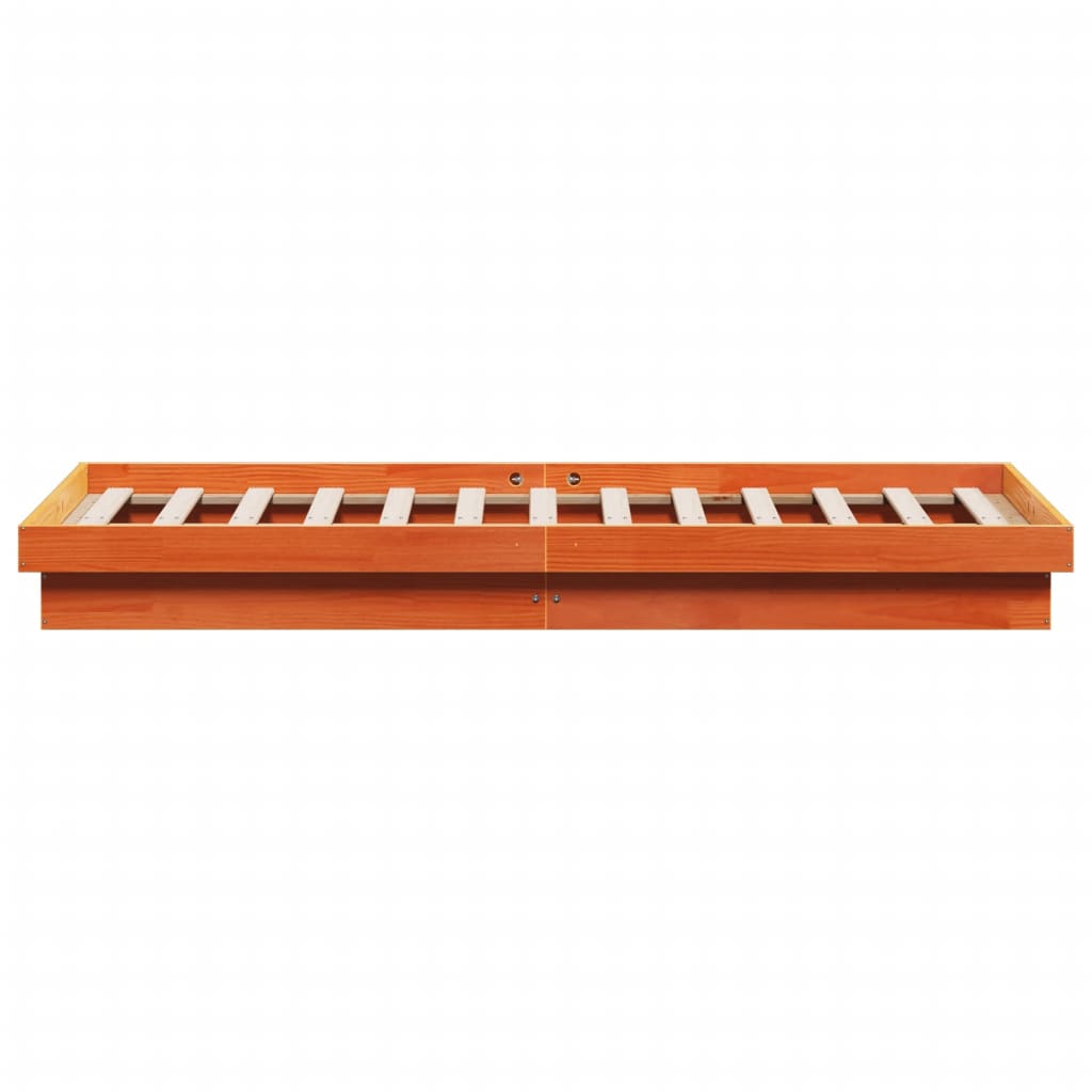 Cadre de lit à LED sans matelas 150x200 cm bois massif - XIOS