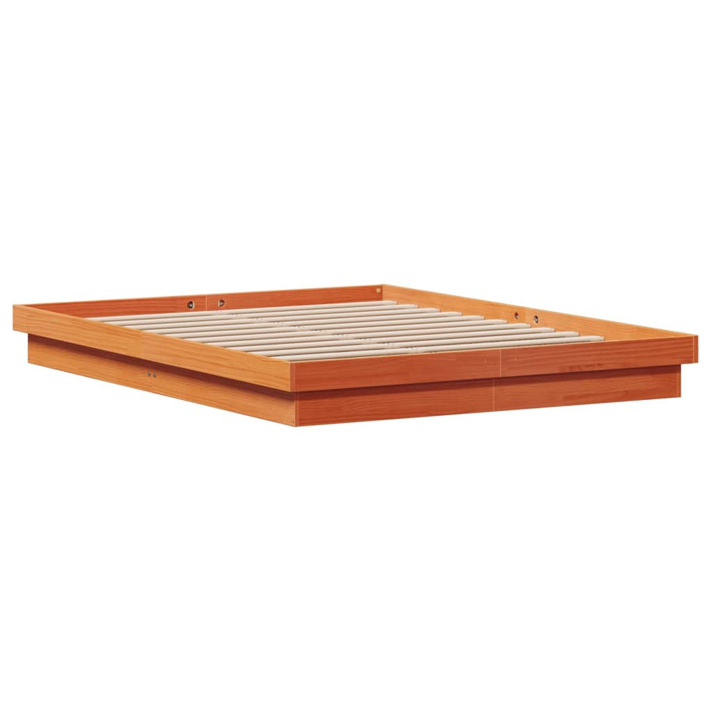 Cadre de lit à LED sans matelas 160x200 cm bois massif - XIOS